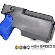 The Taser 10 Holster is both belt- and MOLLE-compatible and has an automatic safety feature.