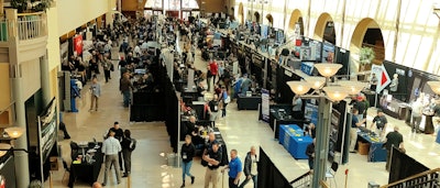 During breaks between training sessions, officers cruised the aisles of the expo and checked out gear during the International Law Enforcement Educators and Trainers Association’s expo this week.