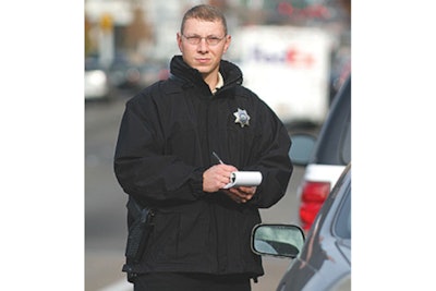 WaterShed’s Alpha jacket is a traditional law enforcement jacket made to be worn over the uniform. It features Gore-Tex fabrics and tape-sealed seam for waterproofing.